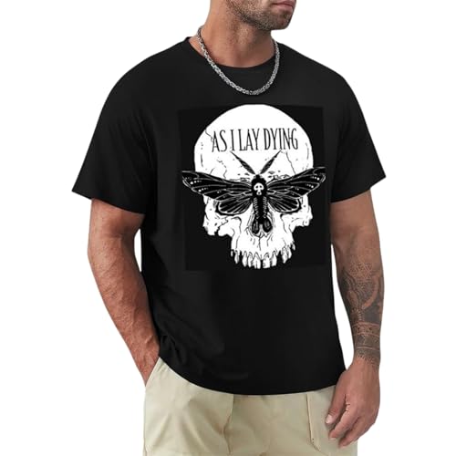 Voulkco Herren T-Shirt As I Lay Dying Baumwolle Merch modisches kurzärmliges Retro Casual T-Shirt für Männer und Frauen-XS von Voulkco