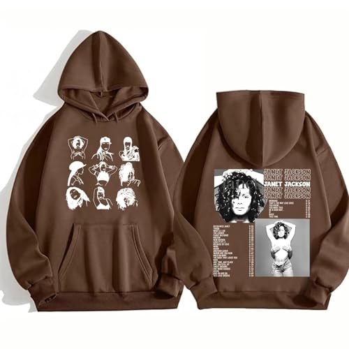 Voulkco Janet Jackson Reunion Hoodie Unisex Harajuku Hoodie Männer Frauen Mode Hip Hop Oversized Sweatshirt Herbst und Winter Langarm Kleidung-Black||S von Voulkco