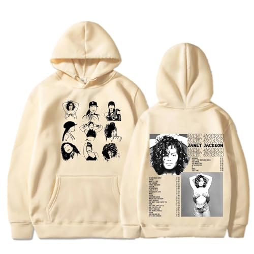 Voulkco Janet Jackson Reunion Hoodie Unisex Harajuku Hoodie Männer Frauen Mode Hip Hop Oversized Sweatshirt Herbst und Winter Langarm Kleidung-Black||S von Voulkco