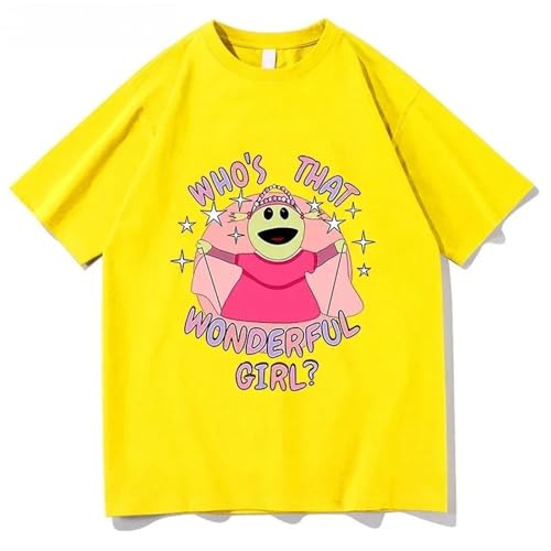 Voulkco Nanalan Who's That Wonderful Girl T-Shirt Cartoon Niedlicher Grafikdruck T-Shirt Baumwolle Kurzarm Rundhals T-Shirt Kleidung-Blue||3XL von Voulkco