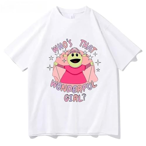 Voulkco Nanalan Who's That Wonderful Girl T-Shirt Cartoon Niedlicher Grafikdruck T-Shirt Baumwolle Kurzarm Rundhals T-Shirt Kleidung-Blue||3XL von Voulkco