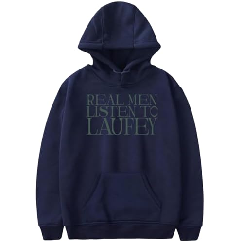 Voulkco Real Men Listen to Laufey Hoodie Unisex Mode Brief Fan Print Sweatshirt Männer Frauen Harajuku Casual Kleidung-Black||XS von Voulkco