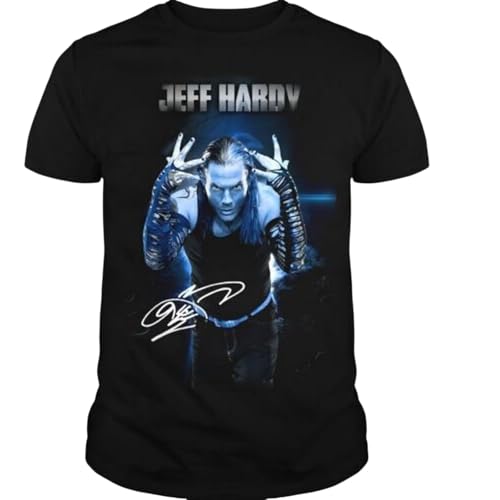 Voulkco Schwarz Baumwolle Jeff Hardy T Shirt Männer Frauen T Shirt Mode lässig Kurze Ärmel-XS von Voulkco