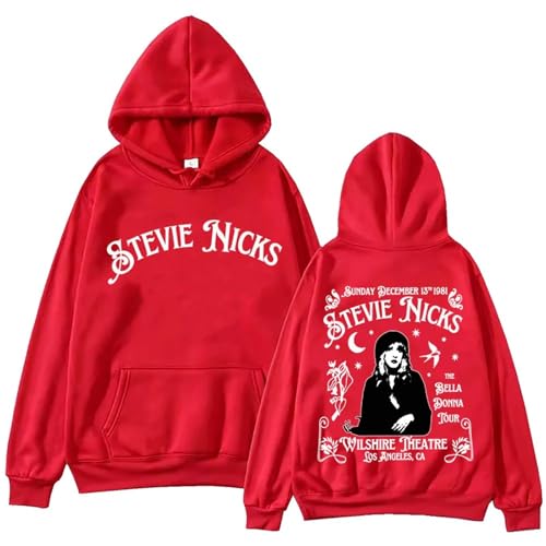 Voulkco Stevie Music Nicks Tour Hoodie Harajuku Übergroße Pullover Tops Männer Frauen Sweatshirt Unisex Hoodie Fan Geschenk-Black||XXS von Voulkco