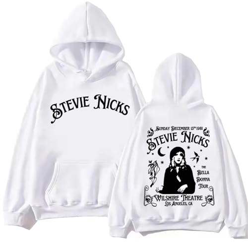 Voulkco Stevie Music Nicks Tour Hoodie Harajuku Übergroße Pullover Tops Männer Frauen Sweatshirt Unisex Hoodie Fan Geschenk-Black||XXS von Voulkco