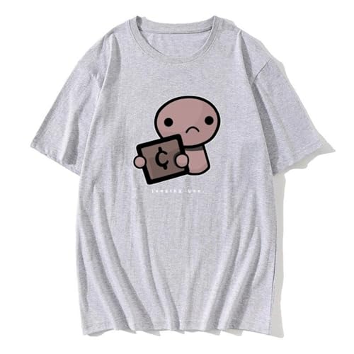 Voulkco T-Shirt in Übergröße The Binding of Isaac Judging You T-Shirt Baumwolle Lustig Gemustertes Top Unisex T-Shirt Männer und Frauen Streetwear-Black||XS von Voulkco