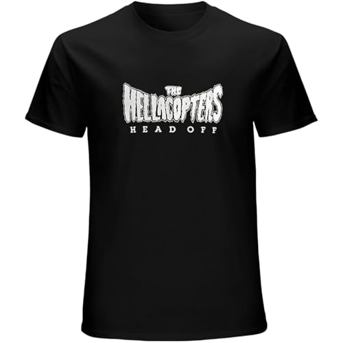 Voulkco The Hellacopters Head Off T-Shirt Herren Casual Hip Hop Kurzarm Unisex Schwarz T Shirt-XS von Voulkco