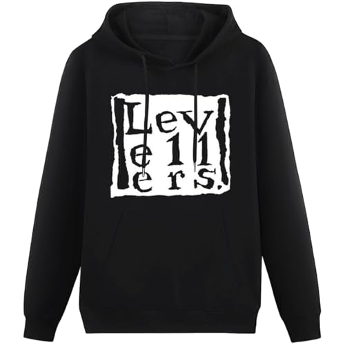 Voulkco Unisex Hoodie Leveling The Land Levelers Spaß bedruckter Pullover für Männer und Frauen Street Wear Baumwolle schwarz langärmeliges Sweatshirt-Black1||XS von Voulkco