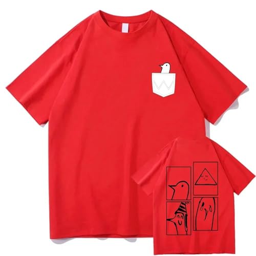 Voulkco Unisex-T-Shirt Anime Oyasumi Punpun Bedrucktes T-Shirt Baumwolle Kurzarm Herren/Frauen Große Größe Kleidung Sommer Casual Top-Black||XS von Voulkco