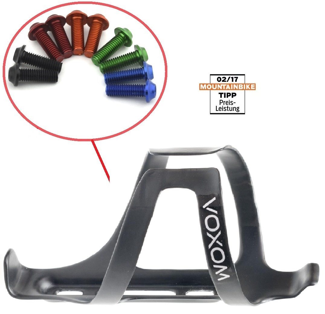 Voxom Fahrrad-Flaschenhalter Voxom Ud Carbon Wasserflaschenhalter FH7+ M5x15 Alu Linsenkopfschraube Voxom Fahrrad-Flaschenhalter Voxom Ud Carbon Wasserflaschenhalter FH7+ M5x15 Alu Linsenkopfschraube von Voxom