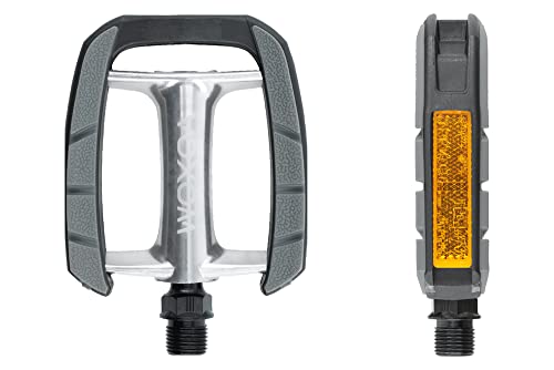 Voxom Pedale Trekking - Anti-Rutsch Fahrradpedale mit Reflektoren für E-Bike, Trekking Bike & City Bike - 9/16 Gewinde, Schwarz Voxom Pedale Trekking - Anti-Rutsch Fahrradpedale mit Reflektoren für E-Bike, Trekking Bike & City Bike - 9/16 Gewinde, Schwarz von Voxom