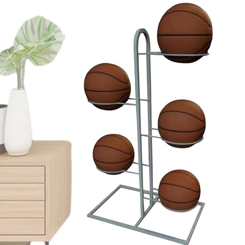 5-Tier Sportball-Organizer, vertikales Display, Basketball-Organizer, Basketball-Organizer, Basketball-Aufbewahrung, Ball-Aufbewahrung, Fußball- und Volleyball-Aufbewahrung und Aufbewahrung des von Vriusi