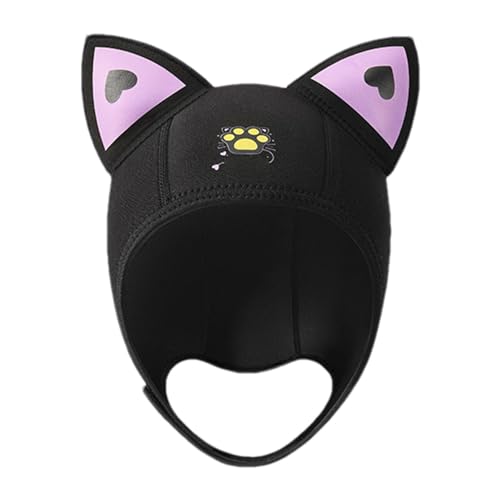 Cat Ears Scuba Hat, Cartoon Cat Ear Diving Cap, 3mm Diving Hood With Cat Ears, Neopren Scuba for Women and Children, Beach Sun Protection Swimming Cap, Scuba Dive Hat for Water Sports von Vriusi