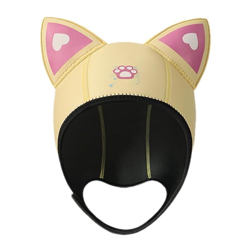 Cat Ears Scuba Hat, Cartoon Cat Ear Diving Cap, 3mm Diving Hood With Cat Ears, Neopren Scuba for Women and Children, Beach Sun Protection Swimming Cap, Scuba Dive Hat for Water Sports von Vriusi