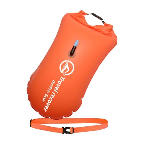 Swim Buoy with Adjustable Waist Strap, Open Water Dry Bag with Buoy, High Visibility Swim Buoy for Safety, Waterproof Dry Bag Swim Buoy, Swimming Buoy for Open Water Safety, Open Water Float for Safe von Vriusi