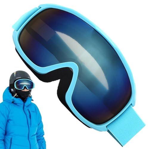 Vriusi Anti-Fog Ski Goggles, Snow Goggles with Double-Layer UV Protection, Adjustable Snowboard Goggles, Over Glasses Spherical Ski Goggles for Adults, Winter Sports Ski Accessories von Vriusi