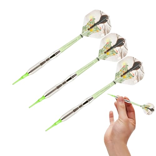 Vriusi Dartpfeile mit weicher Spitze, professionelles Dart-Set, weiche Dartpfeile mit Farbverlauf, 3 Stück, bunte Dartpfeile mit weicher Spitze, einzigartige farbige Flights von Vriusi