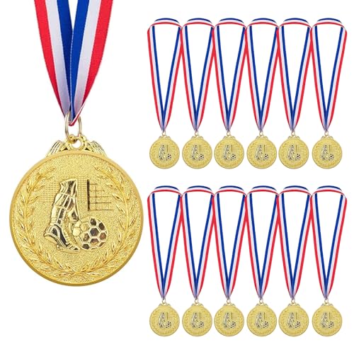 Vueinrg 12er Set Fußball Medaillen Kinder Goldmedaille Medaillen Kindergeburtstag Metall mit Band Siegermedaillen Goldmetallmedaille Fussball Sieger Medallien Vueinrg 12er Set Fußball Medaillen Kinder Goldmedaille Medaillen Kindergeburtstag Metall mit Band Siegermedaillen Goldmetallmedaille Fussball Sieger Medallien von Vueinrg