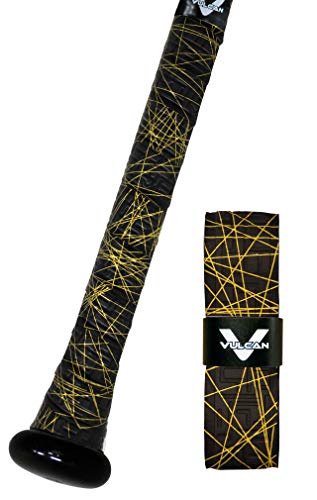 Vulcan Sporting Goods Co. Vulcan 1.75mm Bat Grips/Gold Lazer Schlägergriffe, 1,75 mm, Grip von Vulcan Sporting Goods Co.