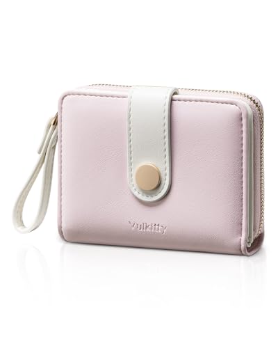 Vulkitty Damen Geldbörse Slim Leder Bifold Card Wallet für Frauen Klein Kompakt Damen Geldbörse Kreditkartenetui mit Ausweisfenster, Münzfach Reißverschluss und Lanyard, Pink, Macarons Vulkitty Damen Geldbörse Slim Leder Bifold Card Wallet für Frauen Klein Kompakt Damen Geldbörse Kreditkartenetui mit Ausweisfenster, Münzfach Reißverschluss und Lanyard, Pink, Macarons von Vulkitty