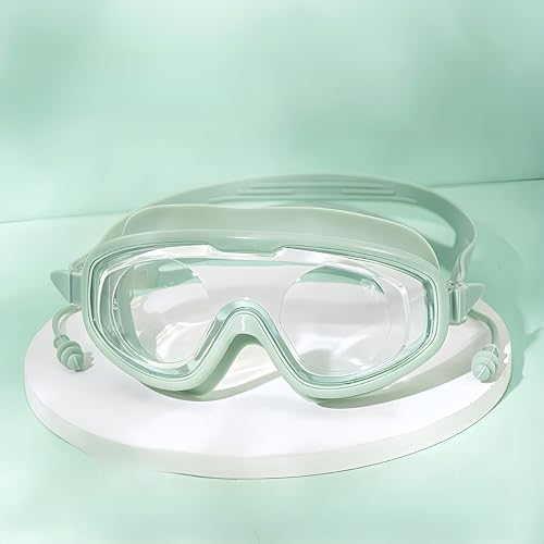 Vyloky Sicherheitsbrille Schutzbrille, Arbeitsbrille für Brillen und Nichtbrillen, UV-Schutz, Zwiebelgläser umwickeln, kratzfest, beschlagfest und staubdicht,Schwimmbrille Sportbrillen (Grün-1 D) von Vyloky