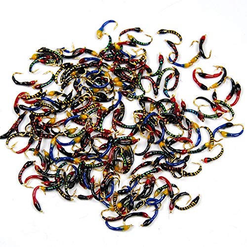 W-SHUFANG, 20 stücke Verschiedene Epoxy Nymphe Fliegen Midge Hegene Forelle Weißfisch Fischköder Kunstköder Größe 12 14 16 18 (Farbe : 20pcs Size 12 Mix) von W-SHUFANG,