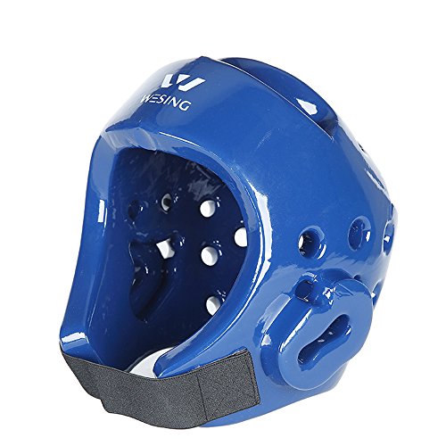Wesing Taekwondo Headgear Taekwondo Helm Training Kopfschutz - blau - L Wesing Taekwondo Headgear Taekwondo Helm Training Kopfschutz - blau - L von W WESING