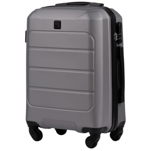 Wings Harschalen Koffer | Leicht Reisekoffer Trolley | Hard Shell Rollkoffer mit Schloss und Rollen von W WINGS