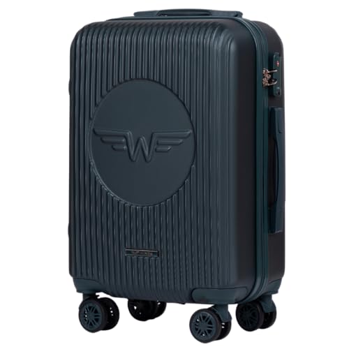 Wings Harschalen Koffer | Leicht Reisekoffer Trolley | Hard Shell Rollkoffer mit Schloss und Rollen von W WINGS