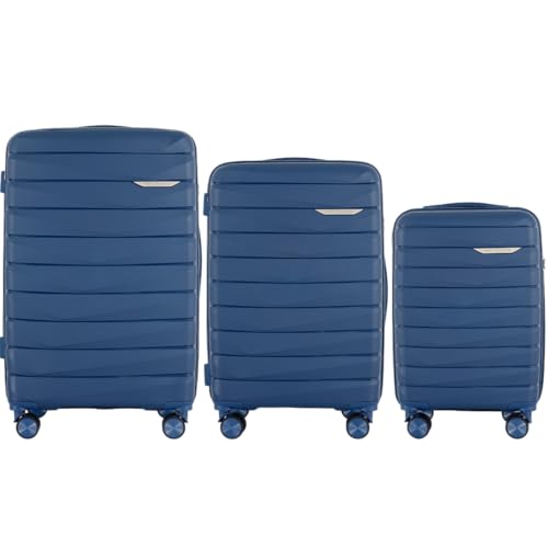 Wings Harschalen Koffer | Leicht Reisekoffer Trolley | Hard Shell Rollkoffer mit Schloss und Rollen von W WINGS