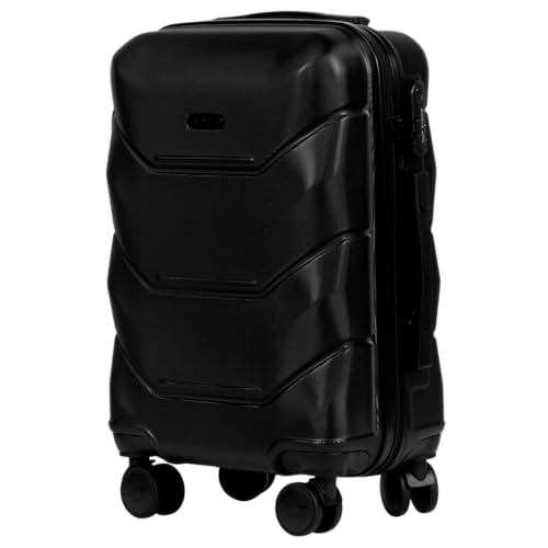 Wings Harschalen Koffer | Leicht Reisekoffer Trolley | Hard Shell Rollkoffer mit Schloss und Rollen von W WINGS