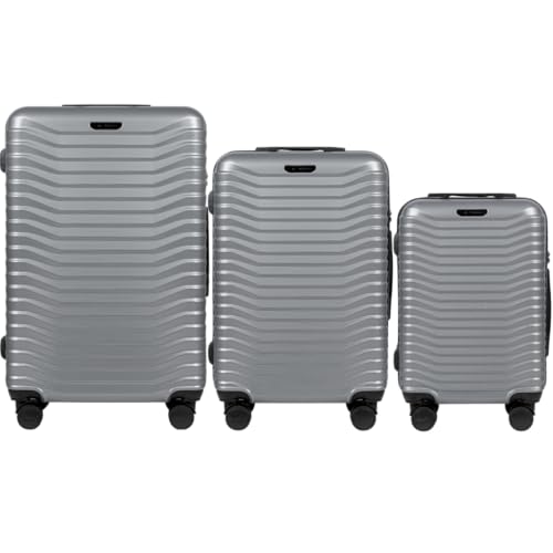 Wings Harschalen Koffer | Leicht Reisekoffer Trolley | Hard Shell Rollkoffer mit Schloss und Rollen von W WINGS