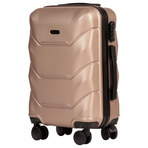 Wings Harschalen Koffer | Leicht Reisekoffer Trolley | Hard Shell Rollkoffer mit Schloss und Rollen von W WINGS