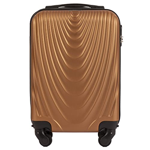 Wings Reisetasche - Leichter Koffer mit Rollen und Teleskopgriff, Brown, XS, Koffer Wings Reisetasche - Leichter Koffer mit Rollen und Teleskopgriff, Brown, XS, Koffer von W WINGS
