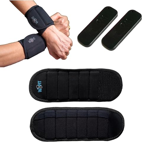 W8FIT Verstellbare Handgelenk-Armgewichte, 6-800 g, mit abnehmbarem Gewicht für Walking, Fitness und Physiotherapie (0,8 kg groß) von W8FIT