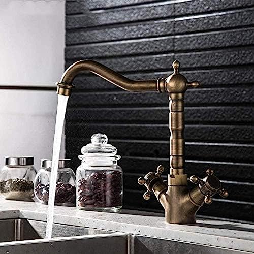 Faucet Küchenarmaturen, Wasserhahn, 360 Grad drehbar, Küchenarmatur, Badezimmer-Waschbecken-Wasserhahn, Antik-Bronze-Finish, Warm- und Kaltwasser-Wasserhahn, Wasserhahn Water-tap von WACEH