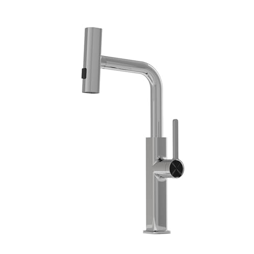 Faucet Pull-Down-Sprayer-Küchenarmaturen, Hochbogen-Einhebelmischer für Küchenspüle mit Brause, 3 Wasserauslassmodi, Küchenarmatur mit Pull-Down-Sprüher, Pull-Down-Wasserhahn für Küchenspüle water-tap von WACEH