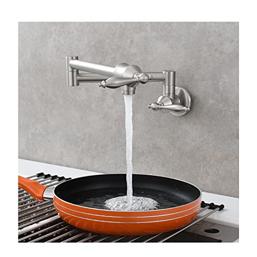 Faucet Weit verbreiteter Topffüller-Wasserhahn, an der Wand montierter gewerblicher Küchenspüle, Messing-Spülbecken, Topffüller, klappbarer Wasserhahn, klappbarer, dehnbarer Schwenkarm-Wasserhahn mit von WACEH