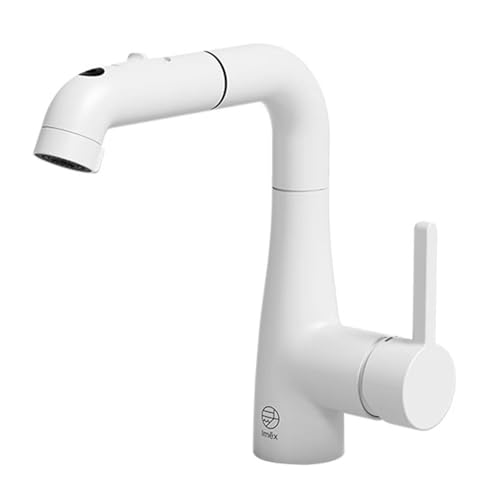 WACEH Faucet 360° drehbarer Badezimmer-Waschtisch-Wasserhahn, Einloch-Badezimmer-Wasserhahn, ausziehbarer Badezimmer-Waschtisch-Wasserhahn, universeller schwenkbarer Wasserhahn, 360-Grad-schwenkbarer von WACEH