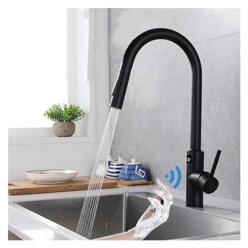 WACEH Faucet Intelligenter Touch-Controller, kompatibel mit Küchenarmaturen mit digitaler LED-Temperaturanzeige, herausziehbarem Touch-Sensor, schwenkbarem Waschbecken-Wasserhahn, heißen und kalten von WACEH