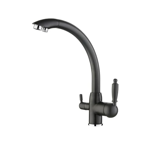 WACEH Faucet Küchenarmatur, drehbar, um 360 Grad drehbar, mit Wasseraufbereitung, Doppelgriff-Wasserhähne Water-tap von WACEH