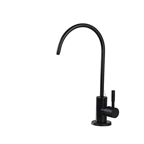 WACEH Faucet Schwarze Küchenarmaturen aus Edelstahl, Direkttrinkhahn für Küchenspüle, Trinkwasser, Anti-Osmose-Reinigungshahn (gebürstetes Nickel) Water-tap von WACEH