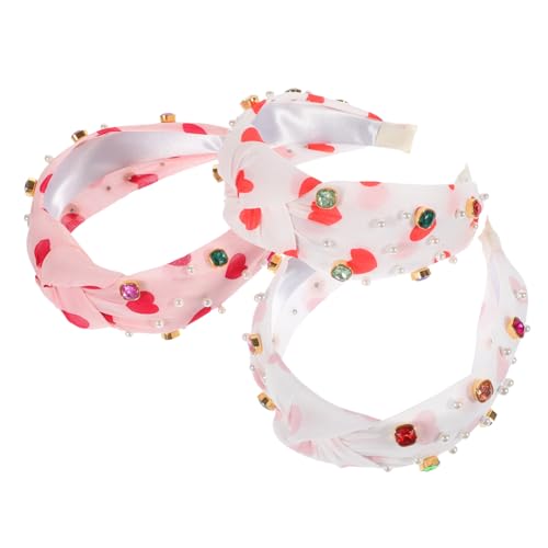 WACEH Hairband 3 Stück Stirnband Damen Haarbänder Haarbänder Kopfschmuck für Damen Breiter Kopfschmuck Kopfschmuck Mädchen Kopfschmuck Knoten Haarband für Damen Damen Polyester Press Haar Dekorieren von WACEH