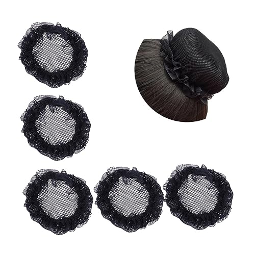 WACEH Hairband 5 Stück Kopfschmuck für Haarbänder, Spitzen-Haarreifen, Spitzen-Haar-Dekor, Kopfschmuck für Tanzen, Netz-Stirnband-Dekor, Schwarz Hairband von WACEH