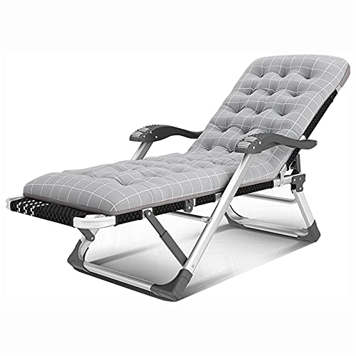 WADRBSW Lounge Chair, Zero Gravity Klappsessel mit verdickten und verbreiterten Aluminiumbeinen, Tragkraft bis zu 300 kg, für Wohnzimmer, Außenterrasse, Camping, Strand (Farbe: E) to Pursue Happiness von WADRBSW