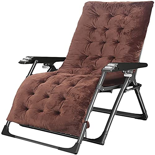 WADRBSW Lounge-Sessel, robuste Liegestühle, Zero-Gravity-Liegestuhl, faltbar für drinnen und draußen, mit dickem Kissen und Massage-Armlehne (Farbe: A) to Pursue Happiness von WADRBSW