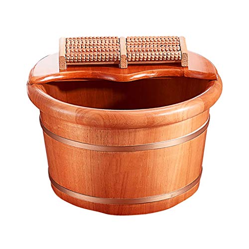 WADRBSW Sauna-Eimer, Badewannen-Eimer aus reinem Holz, handgefertigt, Sauna-Zubehör für Fußbadewannen, Fuß-Entspannungs-Badefass (Farbe: B) Präsentieren Sie Ihre Vision to Pursue Happiness von WADRBSW