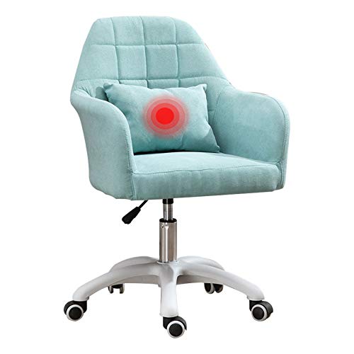 WAGXIyU Drehbarer Schreibtischstuhl, ergonomischer Chefsessel, 360° drehbarer Arbeitsstuhl mit Lendenkissen, Schreibtischstuhl mit mittlerer Rückenlehne für Schlafzimmer, Wohnzimmer für Heimbürostuhl von WAGXIyU