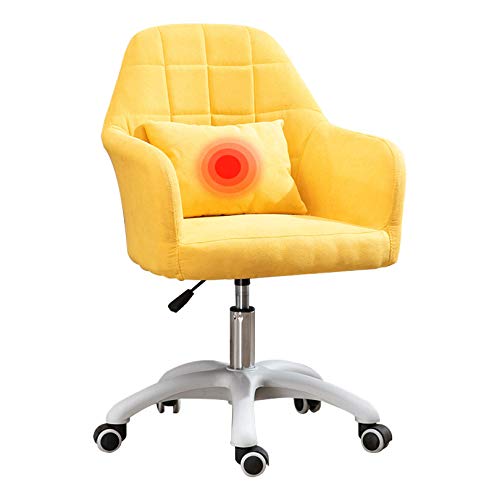 WAGXIyU Drehbarer Schreibtischstuhl, ergonomischer Chefsessel, 360° drehbarer Arbeitsstuhl mit Lendenkissen, Schreibtischstuhl mit mittlerer Rückenlehne für Schlafzimmer, Wohnzimmer für Heimbürostuhl von WAGXIyU