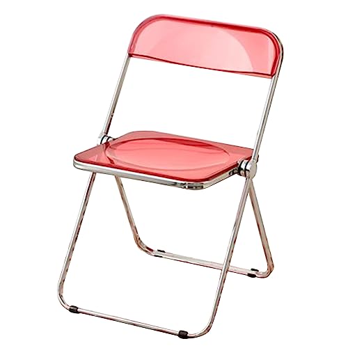WAGXIyU Mehrfarbiger Stuhl für Partys, zusammenklappbare Acrylstühle mit Metallrahmen, klarer, Leichter, langlebiger und bequemer Veranstaltungsstuhl für das Heimbüro (Farbe: G) von WAGXIyU